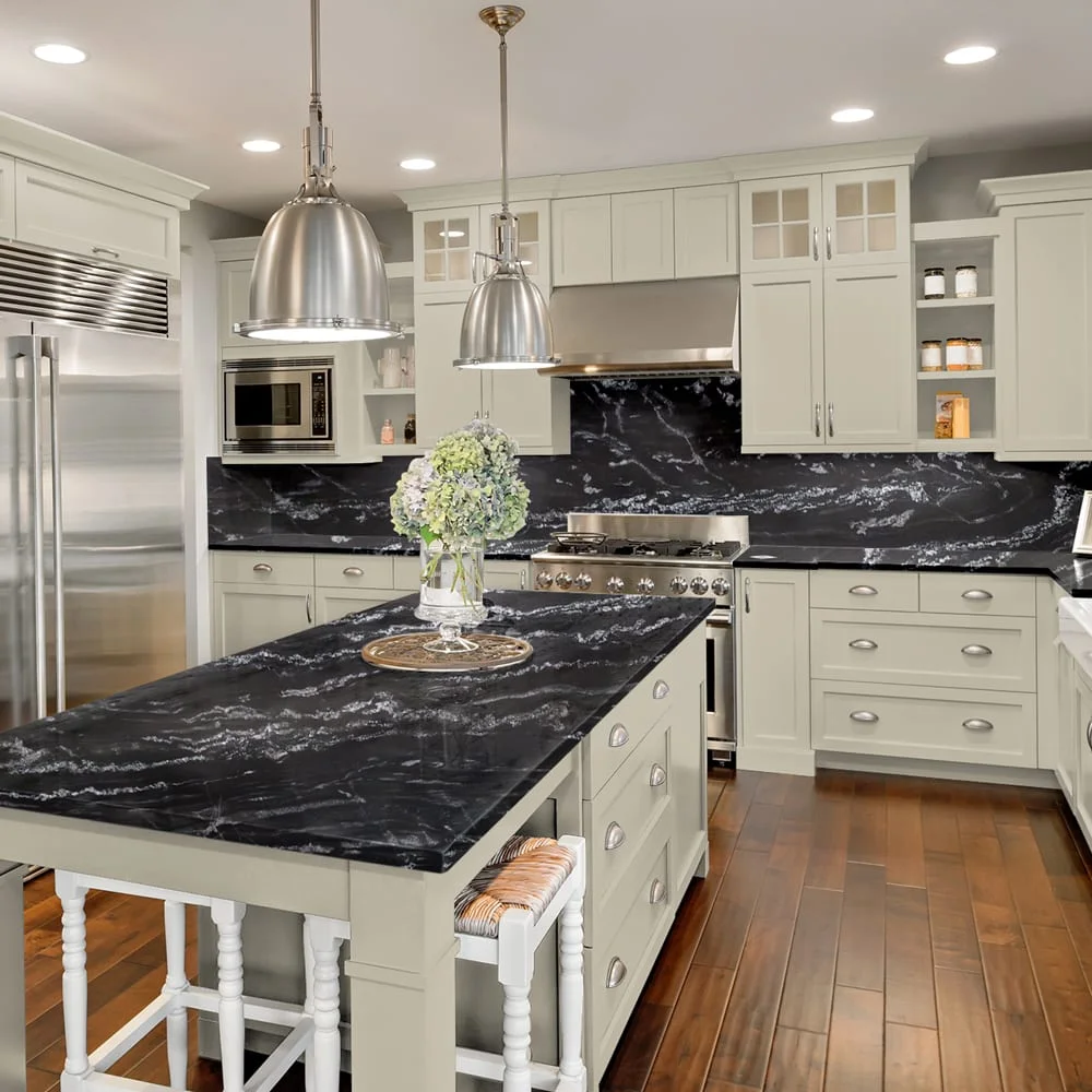 black forest/silver waves granite
