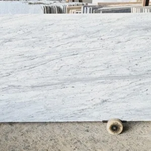 river white granite slab with gray veins