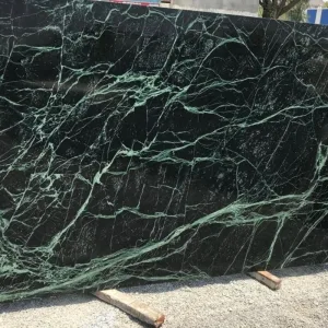 Dark spider green marble with spider veins