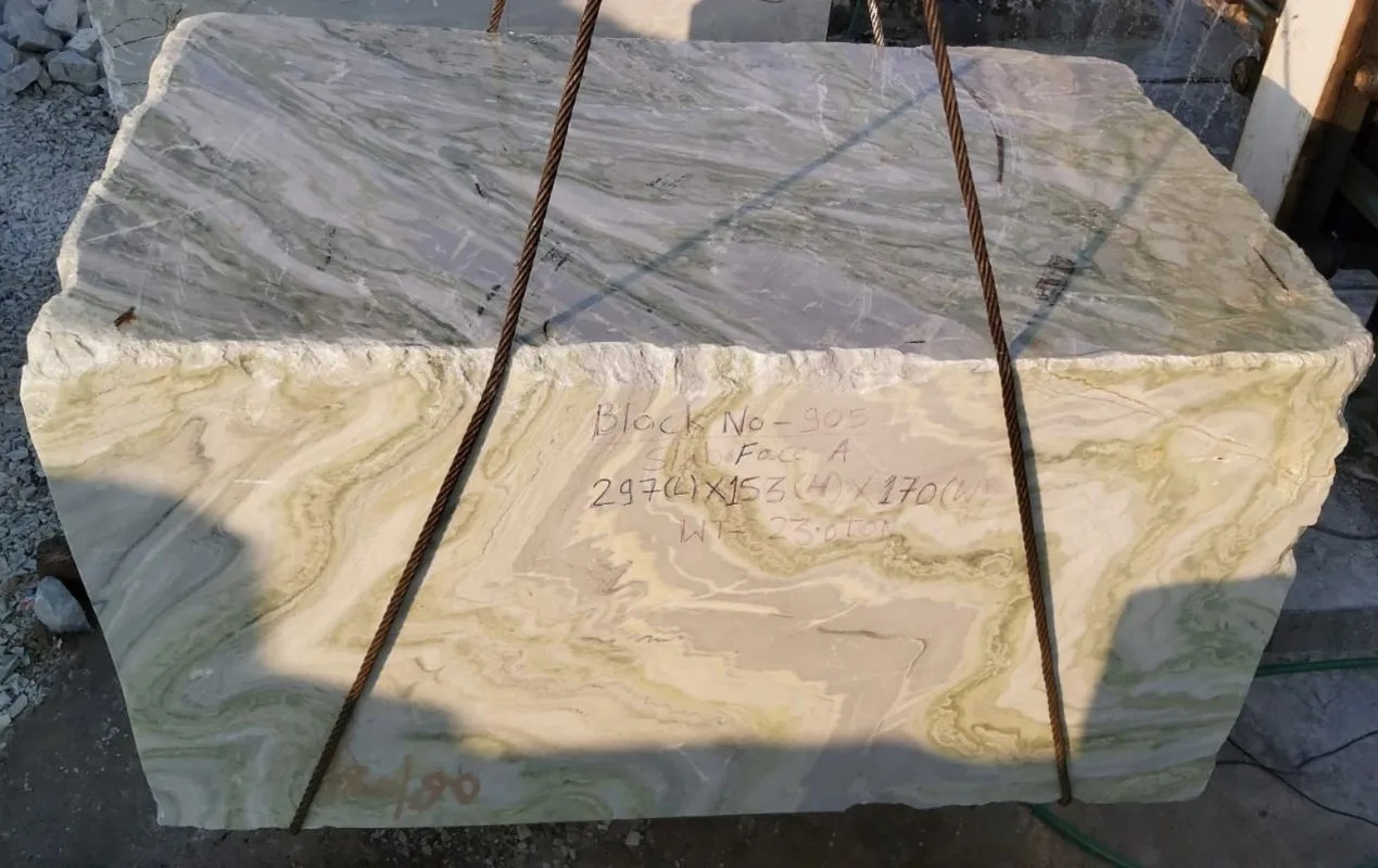 Large block of Himalayan onyx marble stone