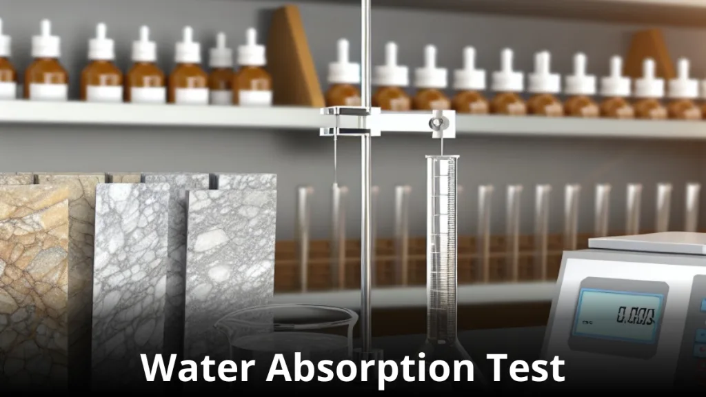 Laboratory setup for water absorption test of natural stones