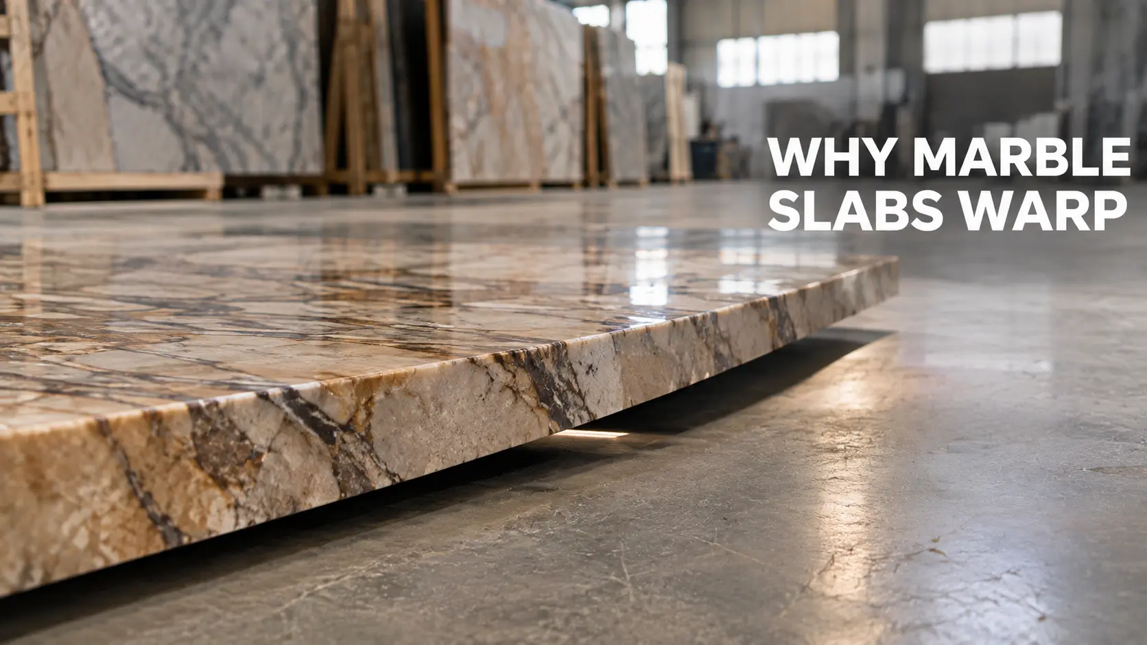 Why Some Fantasy Brown Marble Slabs Bend or Warp After Cutting