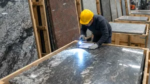 inspecting granite slabs shipment